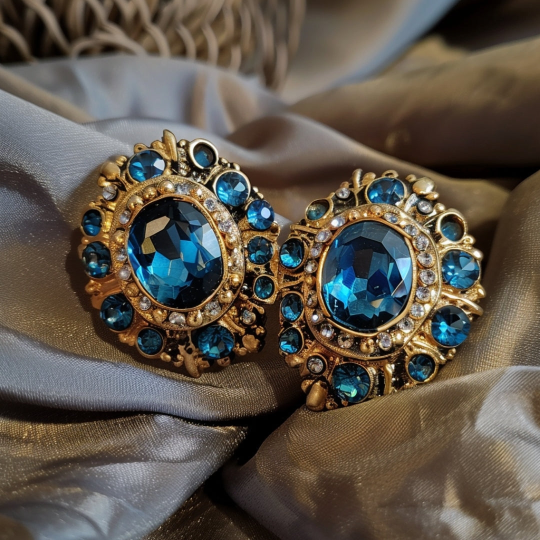 Aretes Cristal Azul