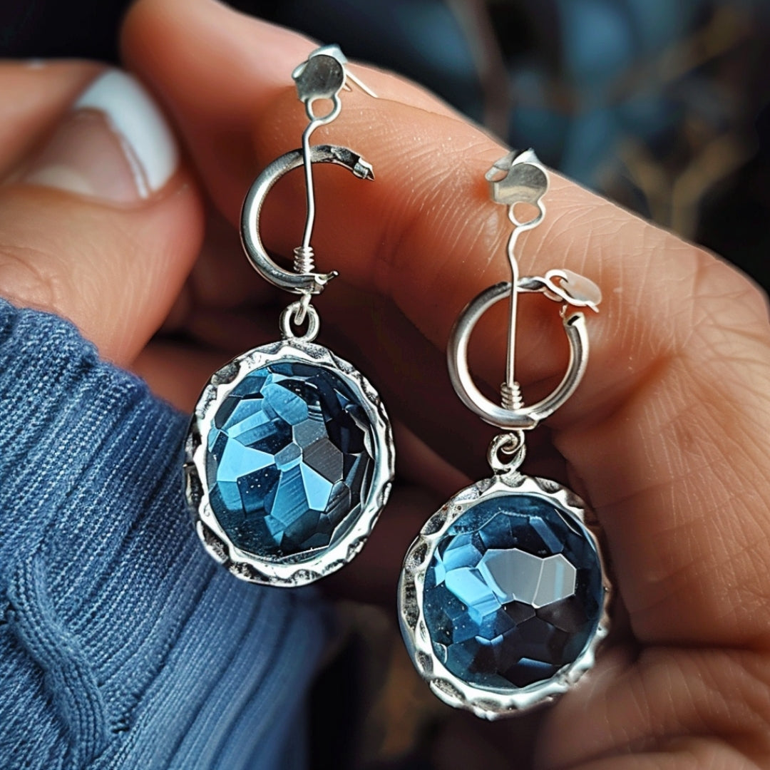 Aretes Gota Azul