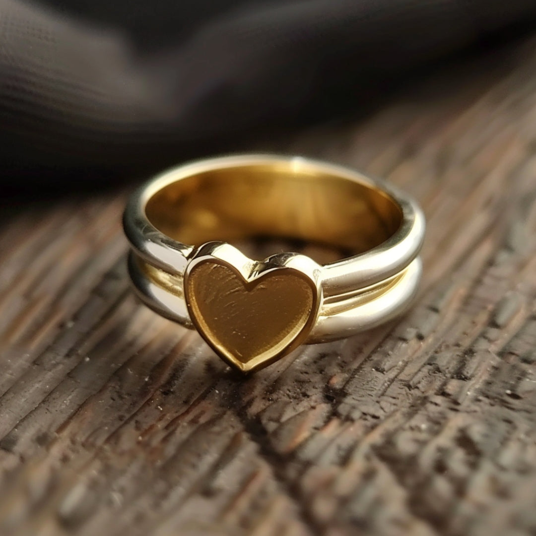 Anillo Corazón Dorado