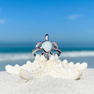 Anillo Tortuga en Ópalo y Plata