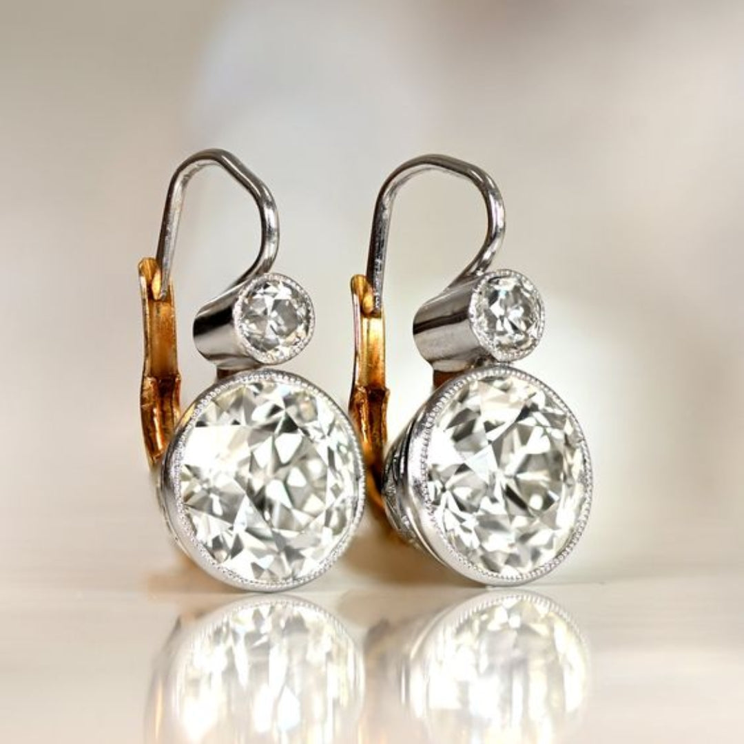 Aretes Brillantes Vintage en Plata