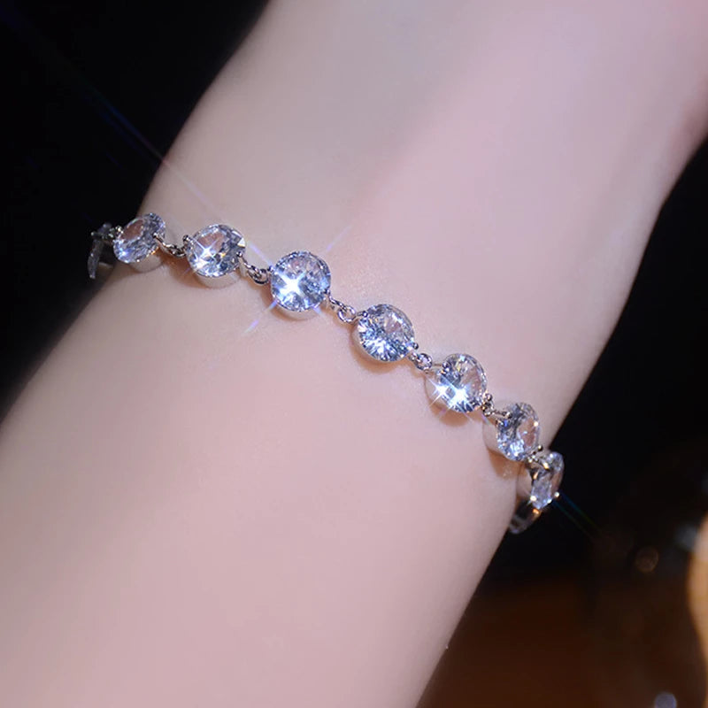 Pulsera de Lujo de Circonitas en Plata