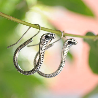 Aretes de Cobra Egipcia en Plata 925