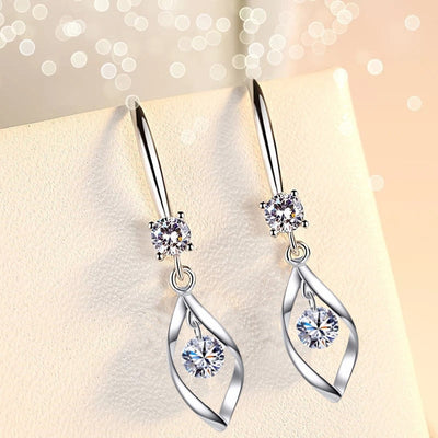 Aretes de Cristal de Plata 925