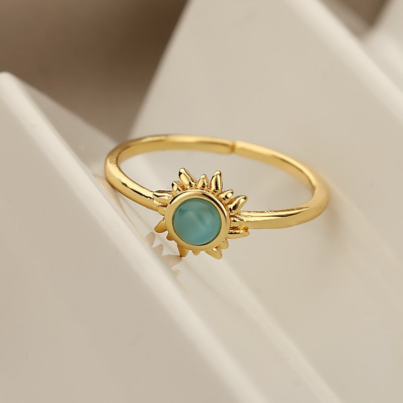 Anillo Ojo de Girasol en Oro