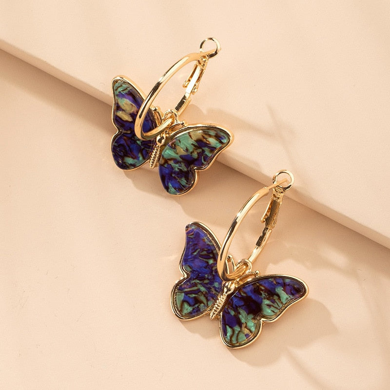 Aretes Mariposa de Cristal