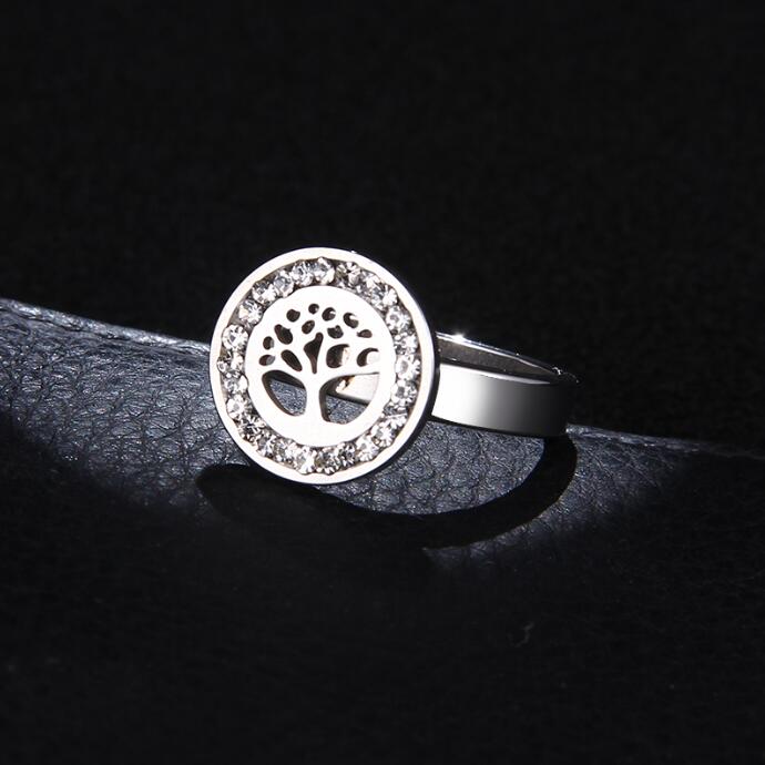 Anillo Árbol de la Vida con Circonitas en Oro y Plata