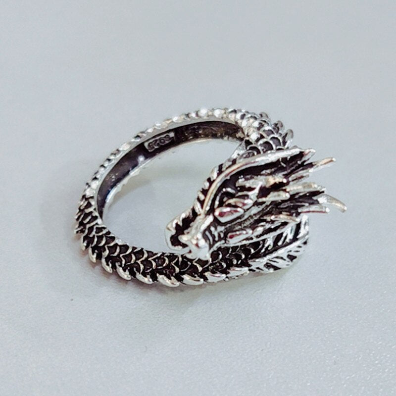 Anillo Dragón de Plata 925 Ajustable