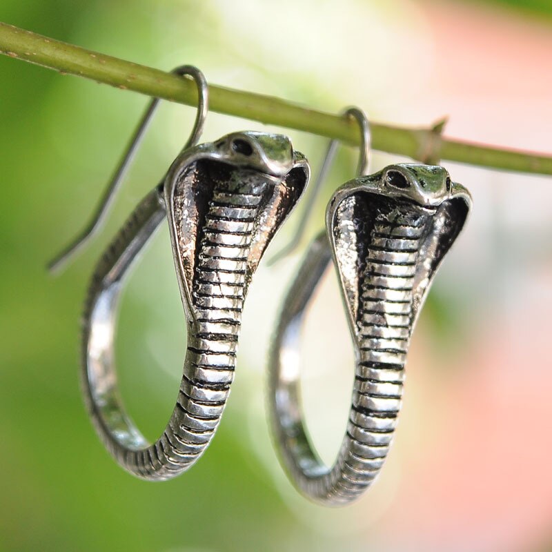 Aretes de Cobra Egipcia en Plata 925