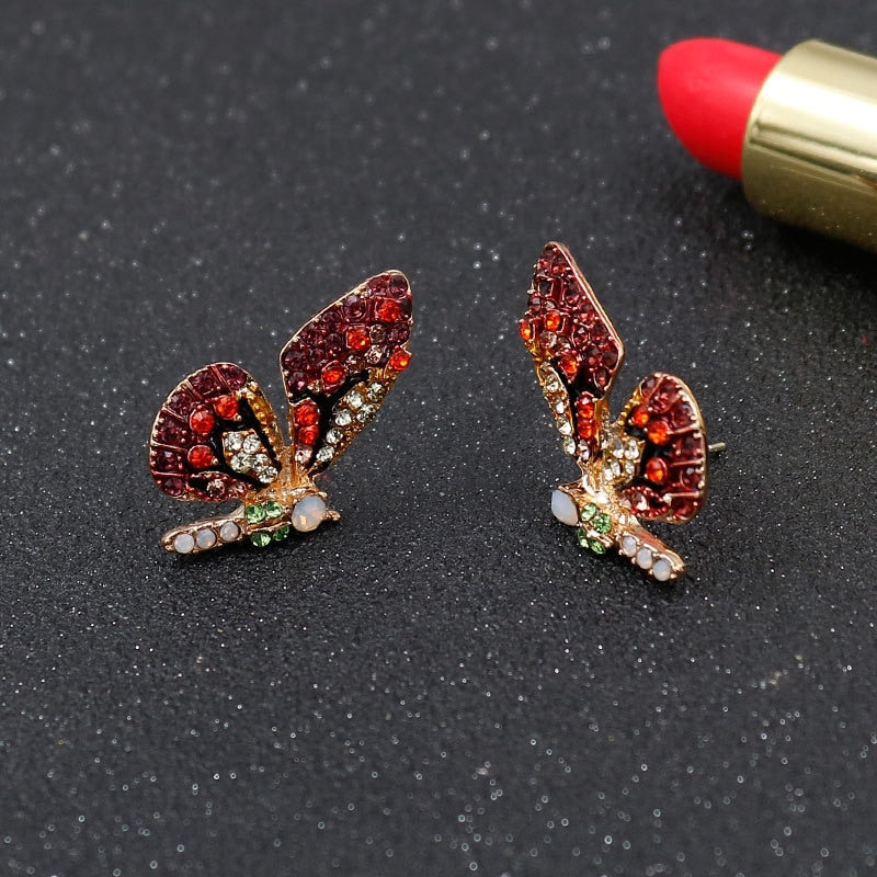 Aretes Mariposas Edición Limitada con Circonitas Incrustadas