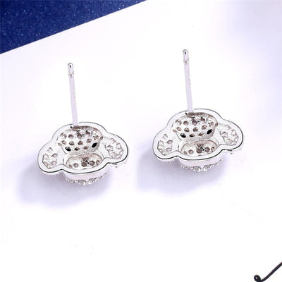 Pendientes Perrito en Plata 925 y Circonitas