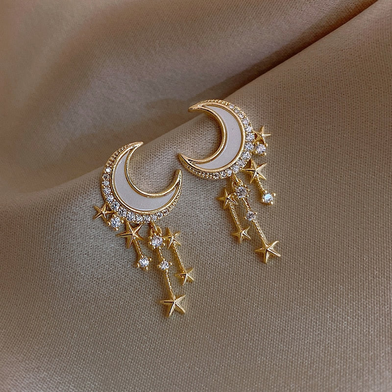 Aretes Brillo de Luna en Oro