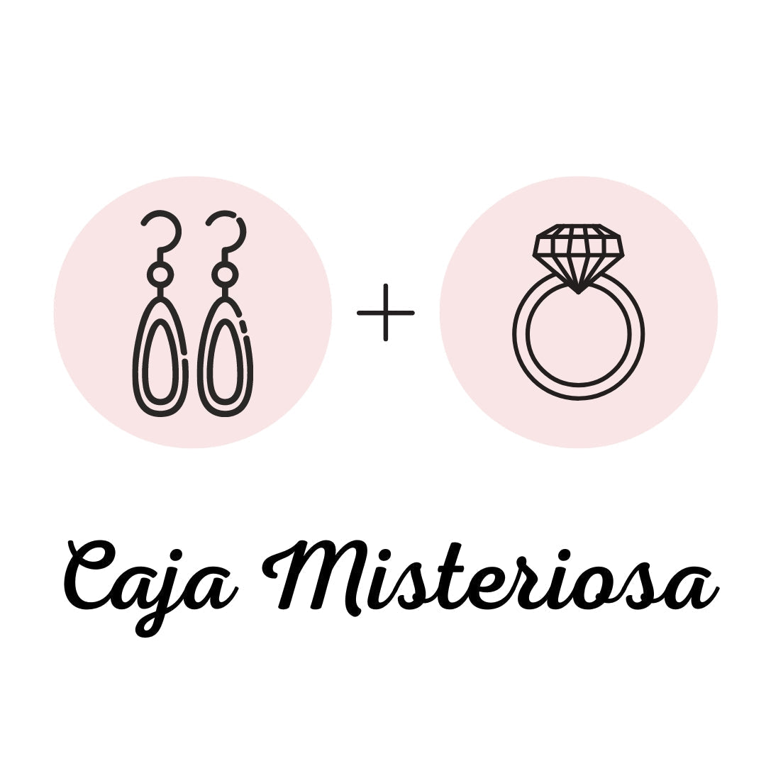 Caja Misteriosa de Aretes y Anillo (ajustable)