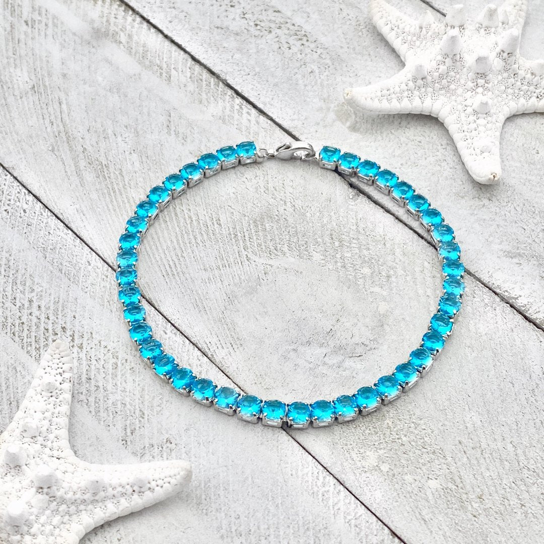 Pulsera Ocean Blue en Circonita y Plata