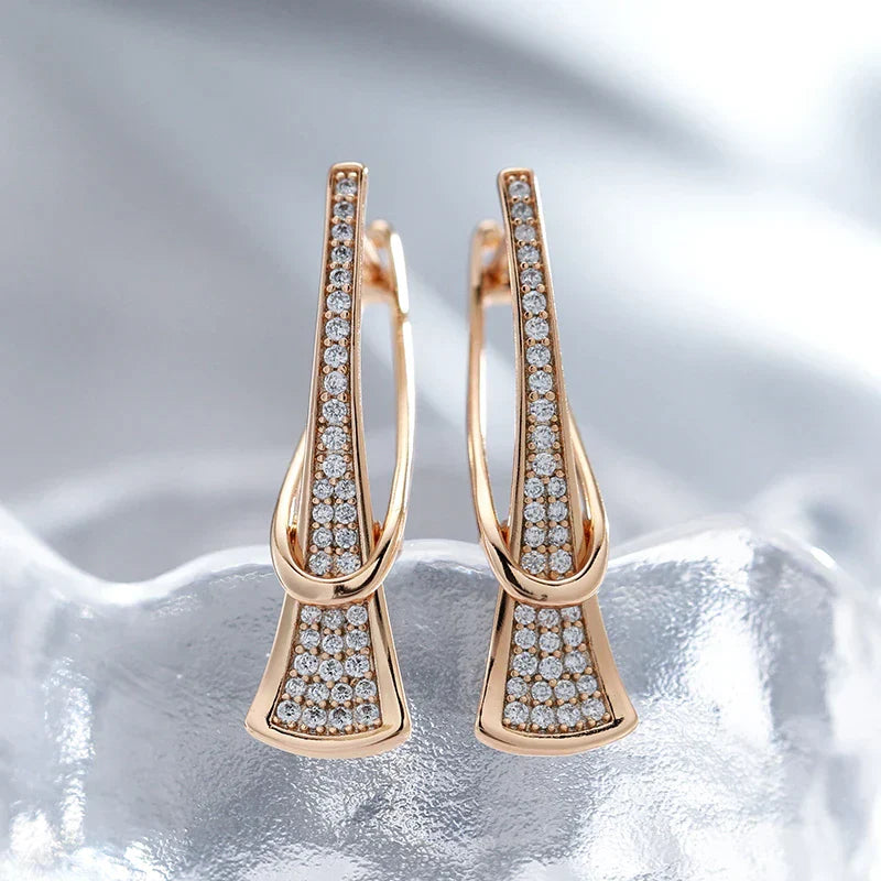 Aretes Brillantes Elegantes en Oro