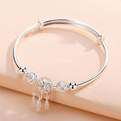 Brazalete Ajustable AtrapaSueños en Plata 925