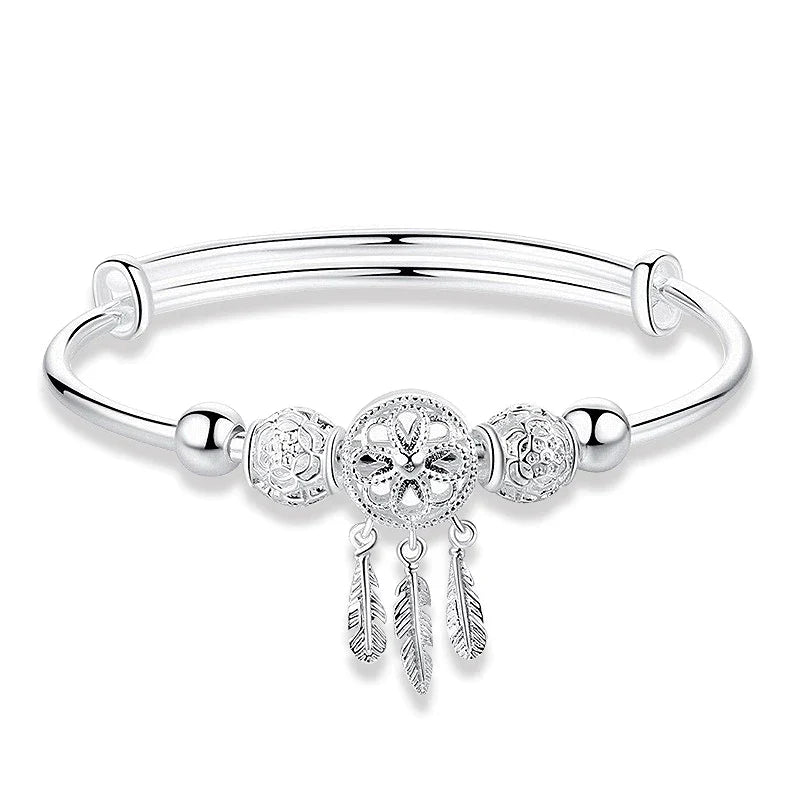 Brazalete Ajustable AtrapaSueños en Plata 925