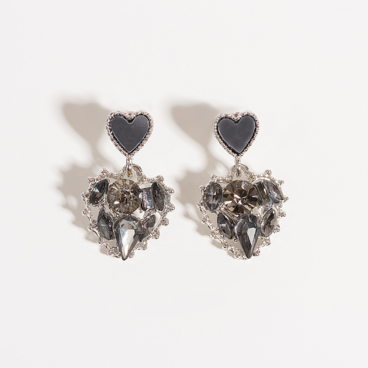 Pendientes de Cristal Negro