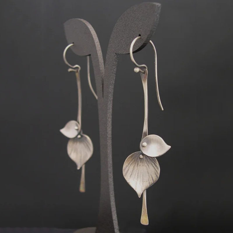 Aretes Vintage Hoja de Plata