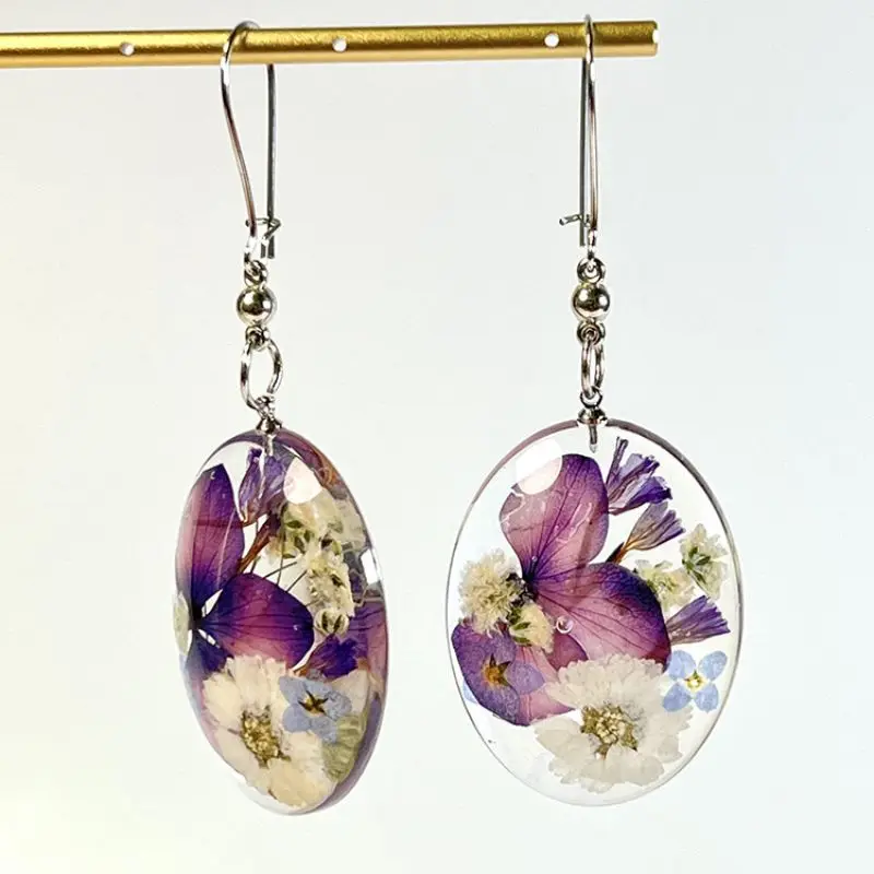 Aretes Florales en Cristal Vintage