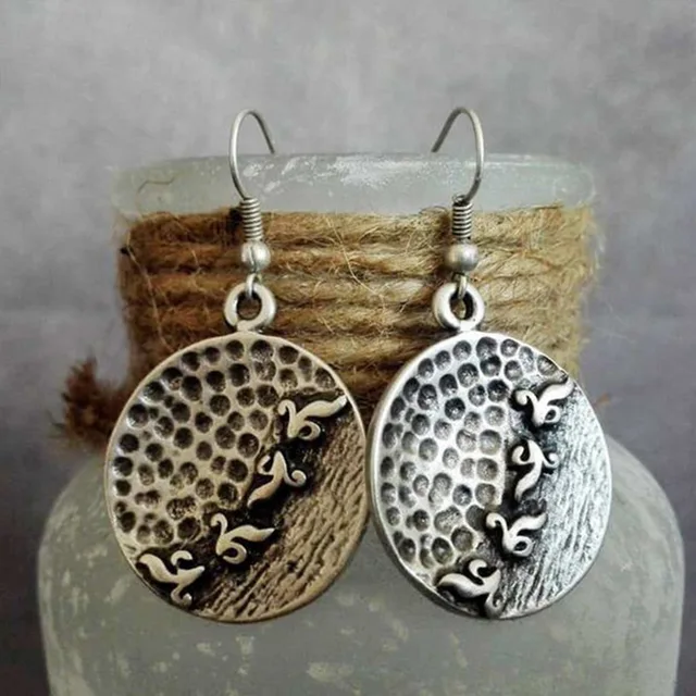 Aretes Vintage Cisnes en Plata