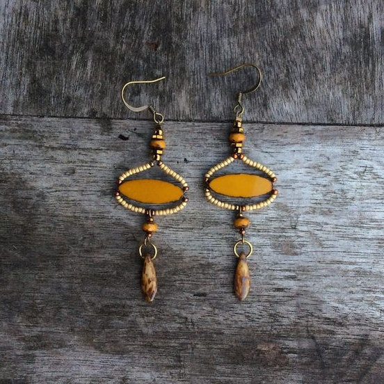 Aretes Naranjas Vintage