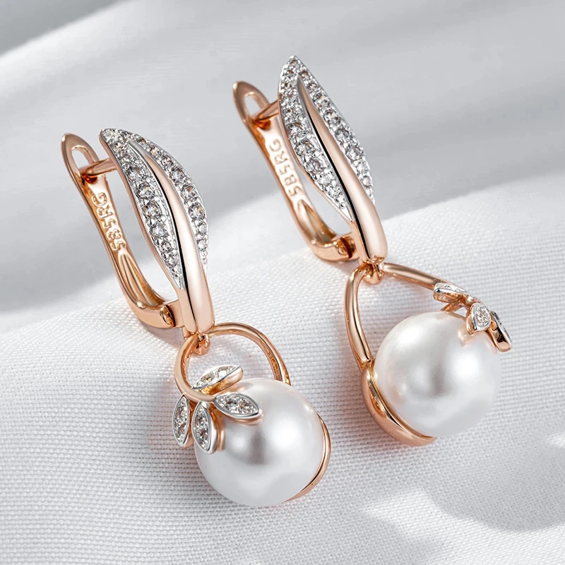 Aretes con Perlas y Circonitas Elegantes