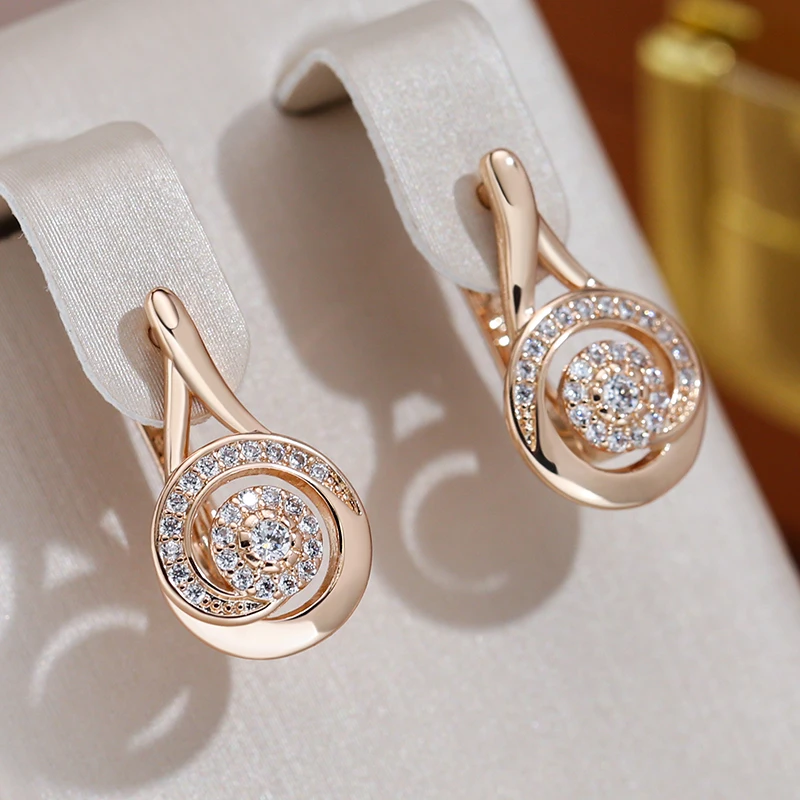 Aretes Redondos Brillantes Elegantes