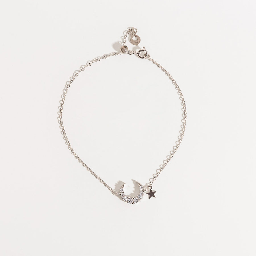 Brazalete Luna y Estrella en Oro y Plata