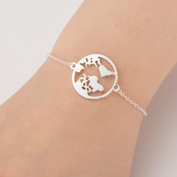 Pulsera Mundo en Plata