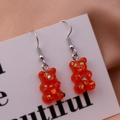 Aretes Ositos Haribo de Resina Moldeada